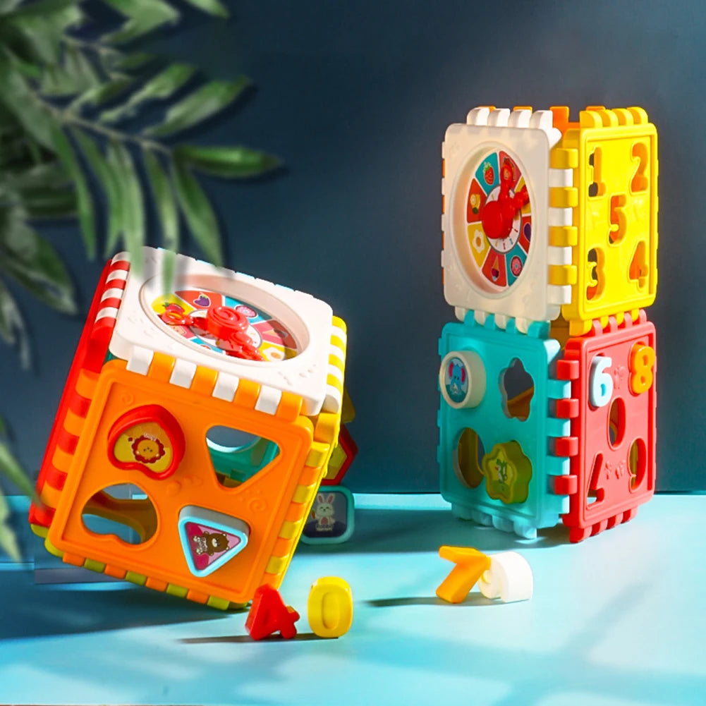 Cube Clock Shape Number Sorting Toys