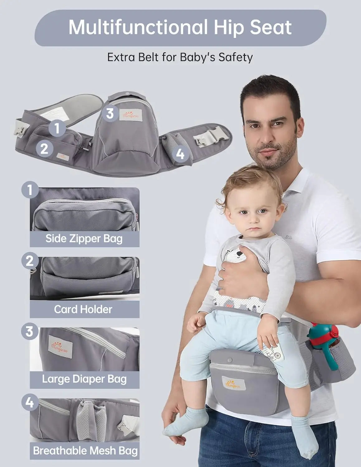 All Position Baby Hip Carrier