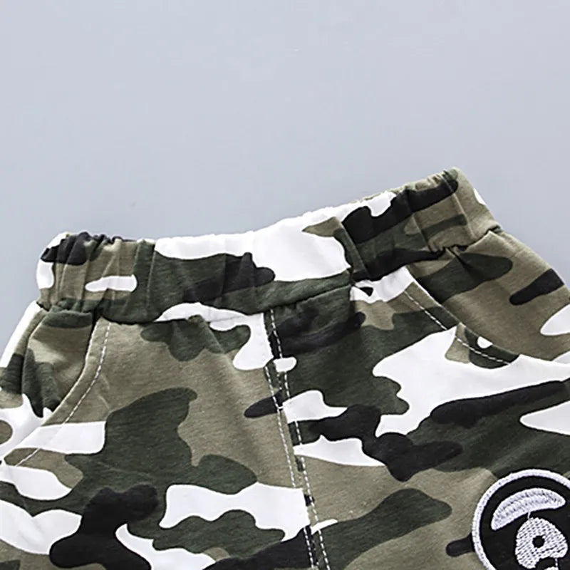 Camo Short Sleeve Set T-shirt+ Shorts