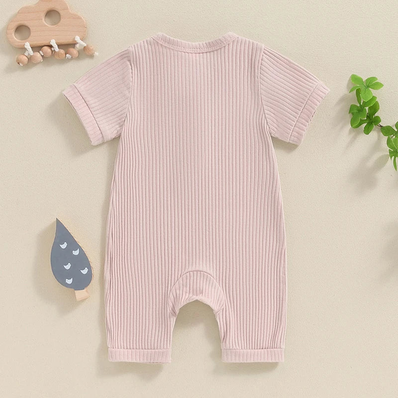 Infant Short Sleeve Bodysuit Soft Cotton Romper