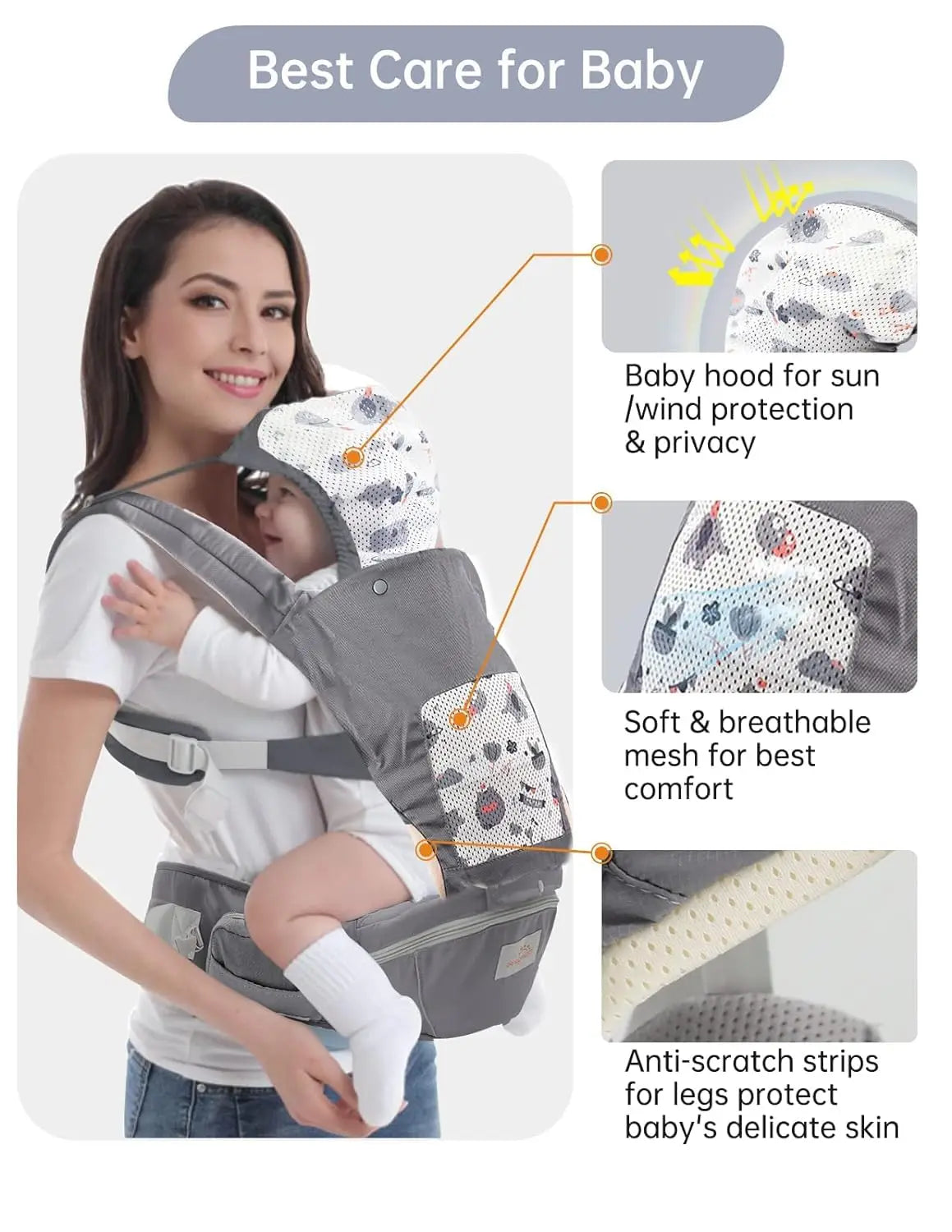 All Position Baby Hip Carrier