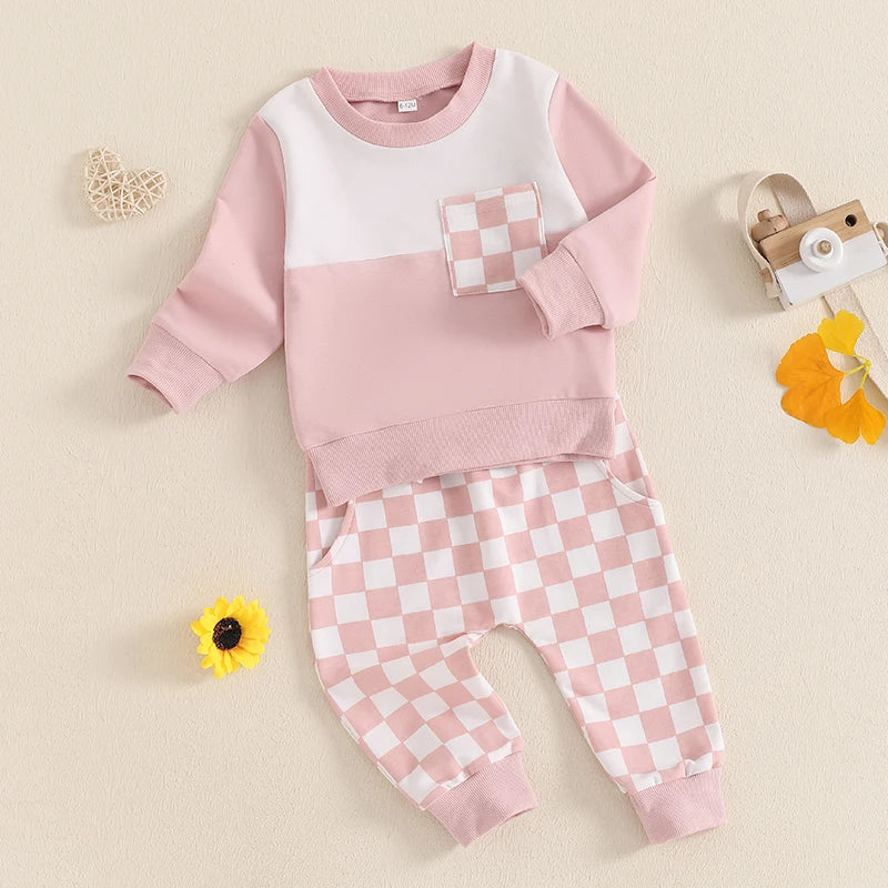 Toddler 2 Piece Set Striped Print Hoodie and Jogger Pants