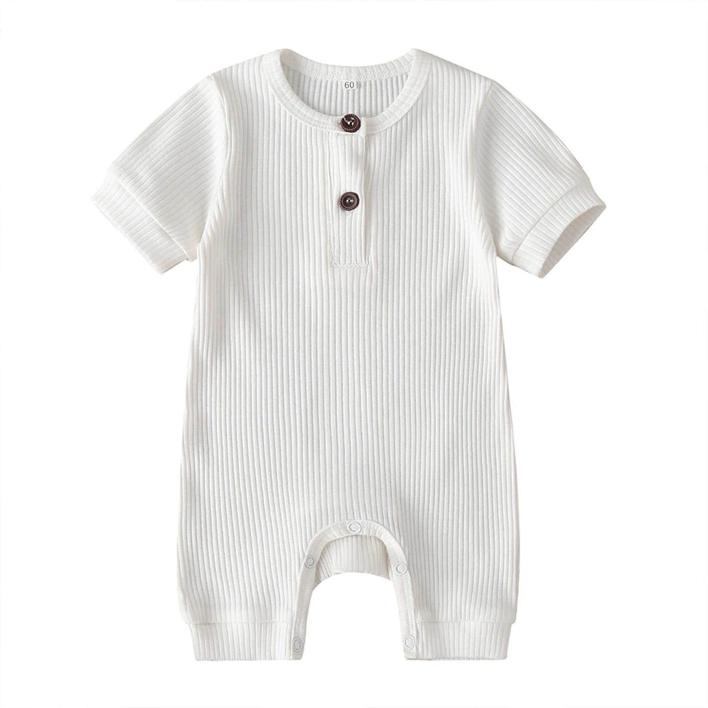 Infant Short Sleeve Bodysuit Soft Cotton Romper