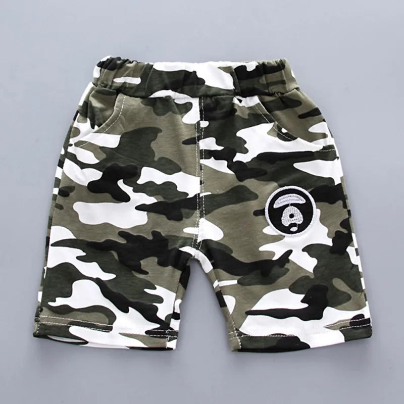 Camo Short Sleeve Set T-shirt+ Shorts