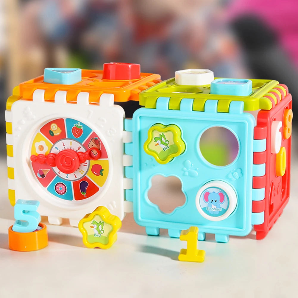 Cube Clock Shape Number Sorting Toys