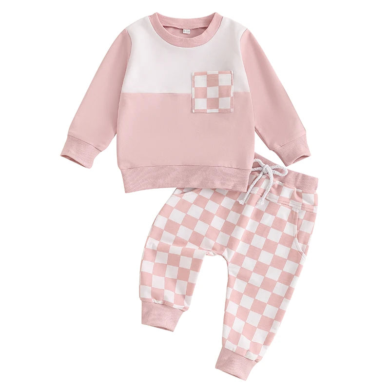 Toddler 2 Piece Set Striped Print Hoodie and Jogger Pants