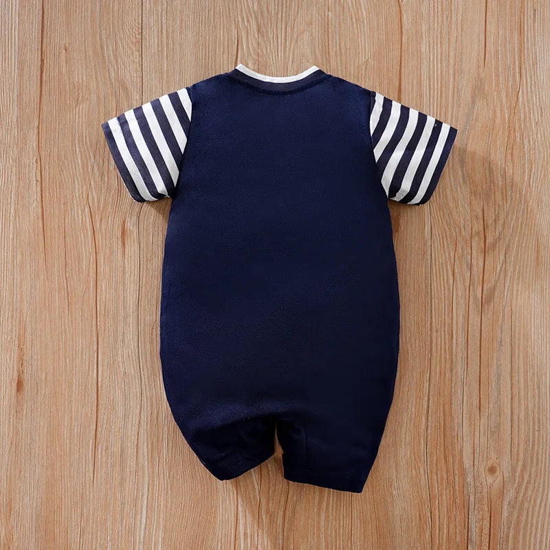 Baby Jumpsuit Casual Letter Embroidery